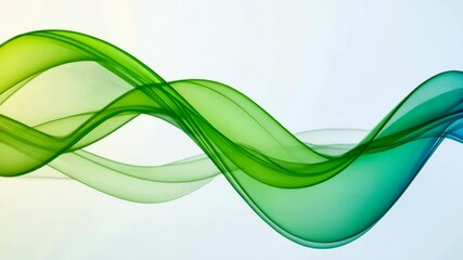 Wall Mural - Blue and green wave with a white background. Colors are vibrant and the wave appears to be moving