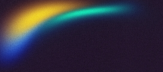 Poster - Abstract background, blue green glowing grainy gradient background, dark backdrop banner poster header design, noise texture effect