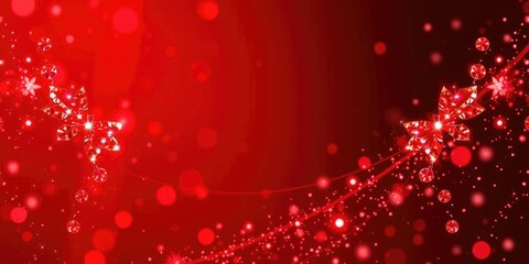 Wall Mural - Abstract background with sparkling red crystals resembling a luxurious gemstone, beautiful, elegant, red