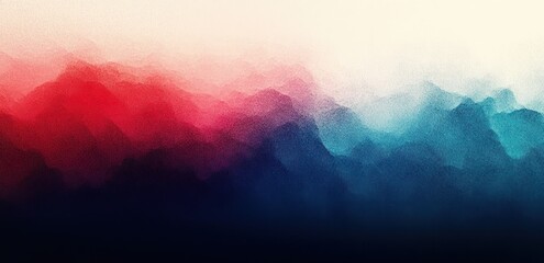 Wall Mural - Smooth Gradient Abstract Art Blend Red Blue White Impressionist Soft Light Calm Atmosphere