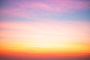 Wall Mural - Beautiful , luxury soft gradient orange gold clouds and sunlight on the blue sky perfect for the background, take in evening,Twilight, Large size, high definition landscape photo