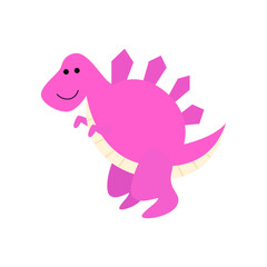 Wall Mural - pink stegosaurus illustration element