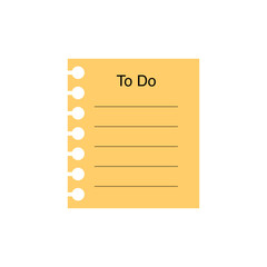 Sticker - yellow note paper for to do list template