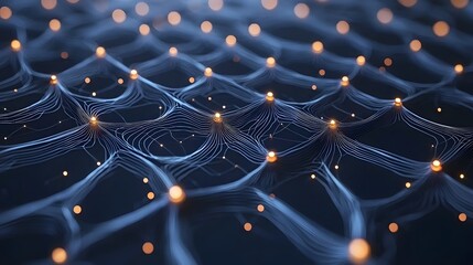 Wall Mural - luminous and intricate neural network layers in a dynamic futuristic deep learning representation ab