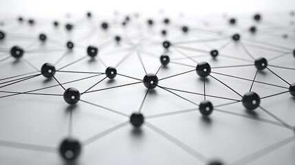 Wall Mural - visually captivating depiction of an intricate neural network with interconnected nodes and edges sh