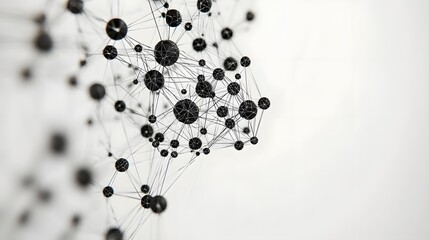 Wall Mural - precise geometric visualization of an abstract neural network concept depicting a complex system of 