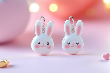 Sticker - P An adorable pair of earrings featuring chib