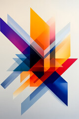 Poster - A polished array of dynamic shapes and angles, combining saturated hues and a sleek surface for a