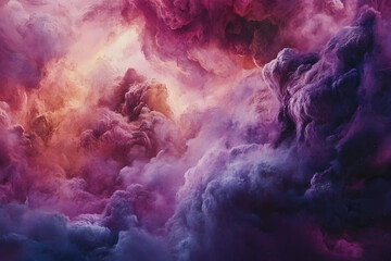 Wall Mural - abstract background with colorful clouds and powder