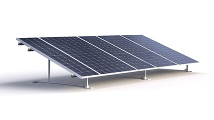 Poster - A solar panel tilting dynamically to capture optimal sunlight in a scenic setting.