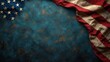 © Nguyen - American flag draped on a dark textured background, perfect for patriotic themes and designs evoking a sense of national pride and honor.