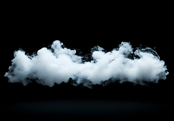Wall Mural - white smoke on a black background, smoke in the air, a white cloud of vapor from a vape or e-cigaret