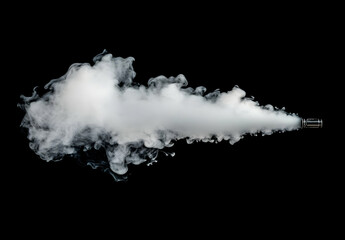 Wall Mural - white smoke on a black background, smoke in the air, a white cloud of vapor from a vape or e-cigaret