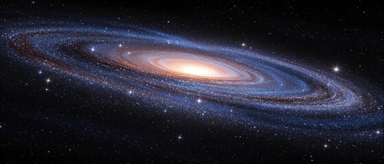 a stunning view of the andromeda galaxy in the vastness of space, space background, galaxy, andromed