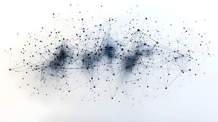 Wall Mural - intricate geometric network visualization depicting a complex web of interconnected digital nodes an