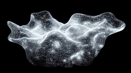 Wall Mural - glowing neural network abstract visualization of an intelligence brain with a dynamic web of illumin