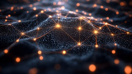 Wall Mural - futuristic brain network with vibrant data streams flowing through interconnected neural links and l