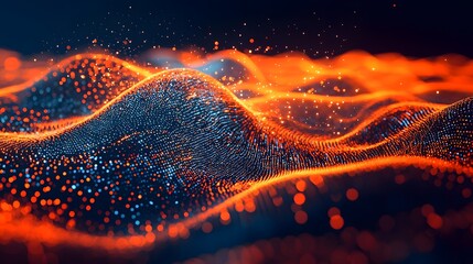 Wall Mural - vibrant neural network flowing digital energy and data streams in futuristic brain abstract visualiz