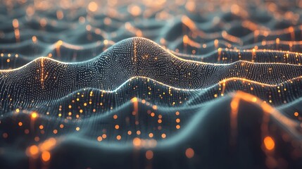 Wall Mural - futuristic neural network visualization with complex interconnected patterns representing the concep