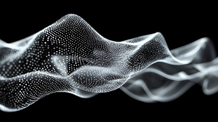 Wall Mural - flowing lights and abstract shapes emerging from a neural network symbolizing the dynamism and innov