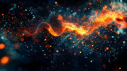 Wall Mural - dynamic digital elements visually representing the most prominent trends and advancements in innovat
