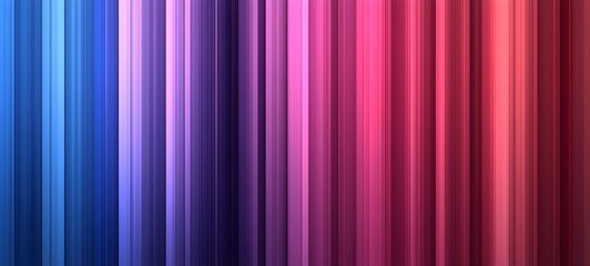 Wall Mural - An abstract composition featuring vertical stripes in various shades of blue, purple, pink, and red, creating a captivating gradient effect that evokes a sense of depth and motion.