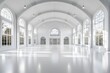 © Thanyarat - A minimalist black-and-white outline of a grand main hall interior