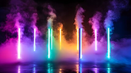 Aufkleber - Captivating fireworks display lighting up the night sky with a mesmerizing show of vibrant colorful explosions and dazzling bursts of light  Spectacular with dramatic