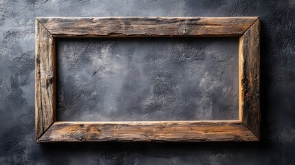 Leinwandbilder - Weathered and distressed wooden frame backdrop with vintage rustic texture  Empty grunge style plank board surface for art design or interior decor mockup template