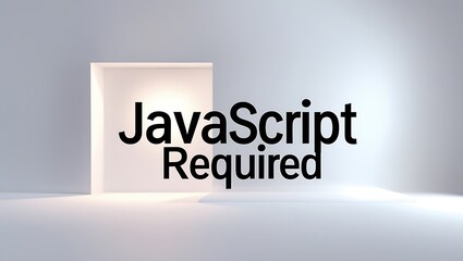 JavaScript Required displayed on a minimalistic background