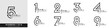 © gemilang - collection of 1 to 9 year anniversary logotype design, for celebration event, wedding, greeting card, and invitation, vector illustration
