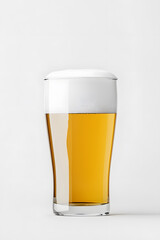 Wall Mural - Beer Glass Cup Mockup isolated on white backdrop