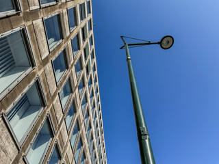 Wall Mural - Low angle view of a generic, modern office building on Boulevard de Berlaimont in Brussels, Belgium