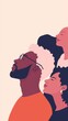 © Iswanto - Diverse people looking upward, modern art, background, social unity