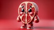 © Meeza - A cute anthropomorphic steak character with a cheerful expression, blending food and fantasy