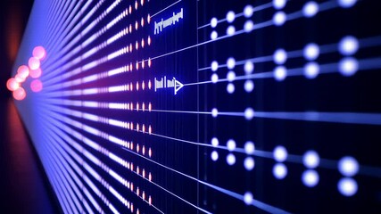 Wall Mural - data stream, server room, glowing, network, connection, digital, technology, abstract, background, f