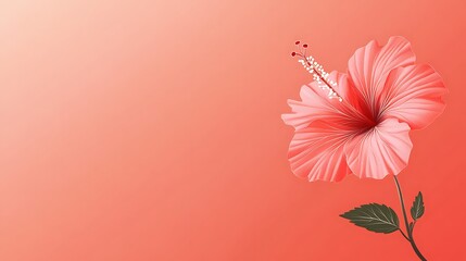 Aufkleber - A vibrant abstract vector illustration of a hibiscus flower in a colorful design.