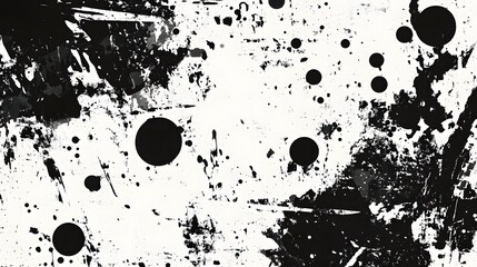 Aufkleber - Dramatic Abstract Splatter Paint Texture in Monochrome Hues