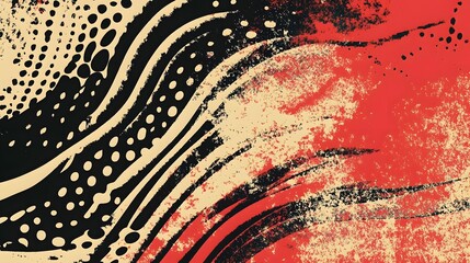 Poster - Explosive Abstract Vibrant Energetic Ink Splatter Grunge Textured Digital Background Design