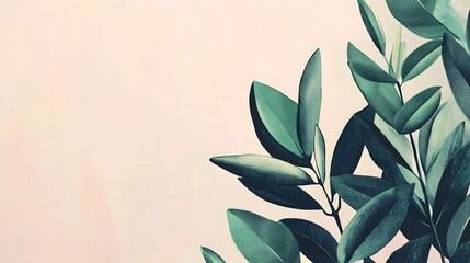 Aufkleber - Lush Tropical Foliage with Vibrant Green Leaves in Natural Garden Environment
