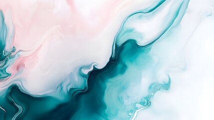 Leinwandbilder - Mesmerizing Abstract Fluid Art with Swirling Colors and Ethereal Textures