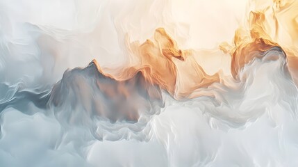 Aufkleber - Mesmerizing Abstract Fluid Shapes in Vibrant Cosmic Landscape