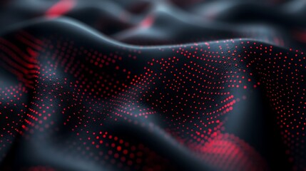 Wall Mural - glowing red hexagonal digital network