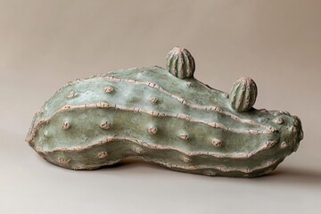 Poster - Sculptural depiction of a succulent resembling a hippo head