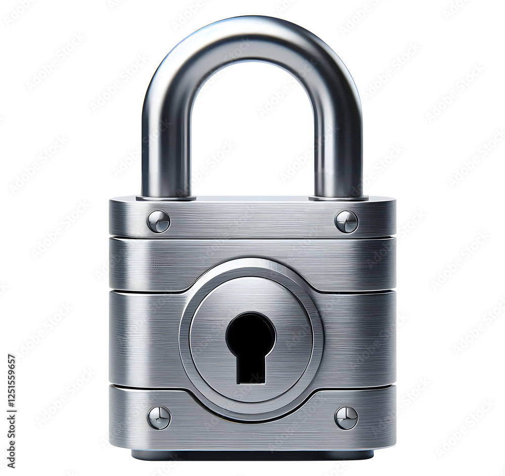 Photo Stock Metallic steel lock png realistic metallic lock png locker ...