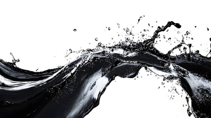 Fototapete - Dramatic and Energetic Splash of Water Capturing the Powerful Momentum and Turbulent Flow of the Liquid  Striking Monochrome Abstract Background with Graphic Textures and Patterns