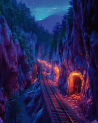 Wall Mural - A freight train with cars filled with coal moves s_006