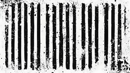 Poster - Dramatic Monochrome Splash of Abstract Watercolor Grunge Texture Art