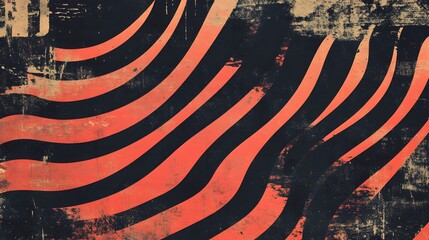 Aufkleber - Dramatic Moody Abstract Grunge Texture with Bold Vibrant Overlapping Brush Strokes