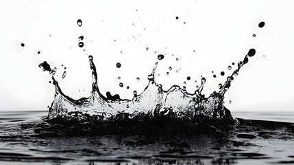 Aufkleber - Dramatic splash of water creating an abstract texture and pattern with a sense of energy motion and flow